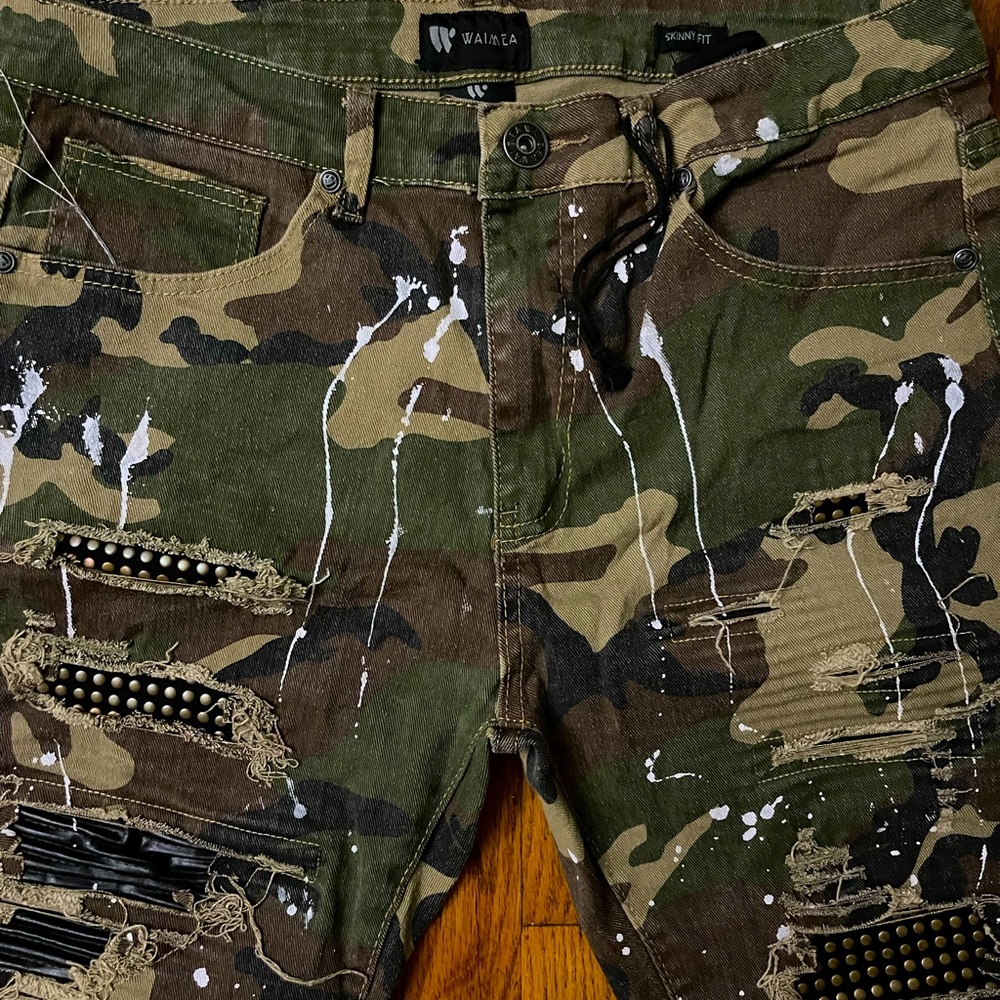 Army fatigue jeans